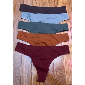 Set of 5 Multicolor Thongs- NWOT